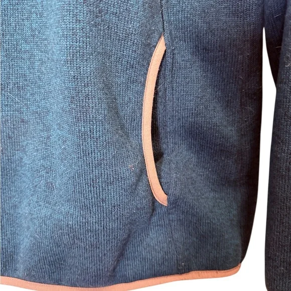 L.L. Bean Women’s Glacial Blue 1/4 Snap Knit Pullover Sz M - Picture 2 of 10